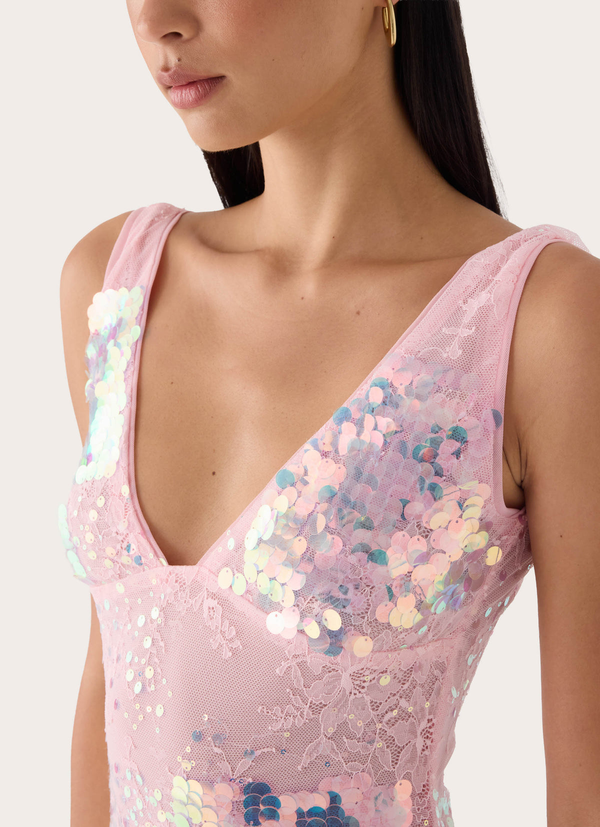 Maral Sequin Mini Dress - Pink