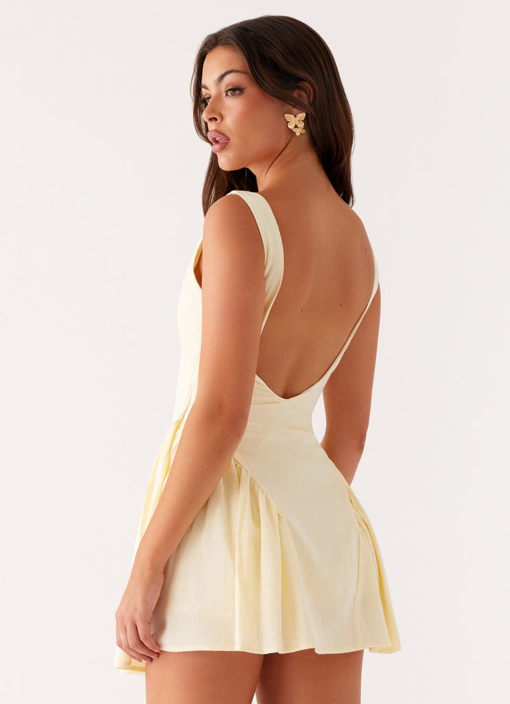 Margo Mini Dress - Pale Yellow