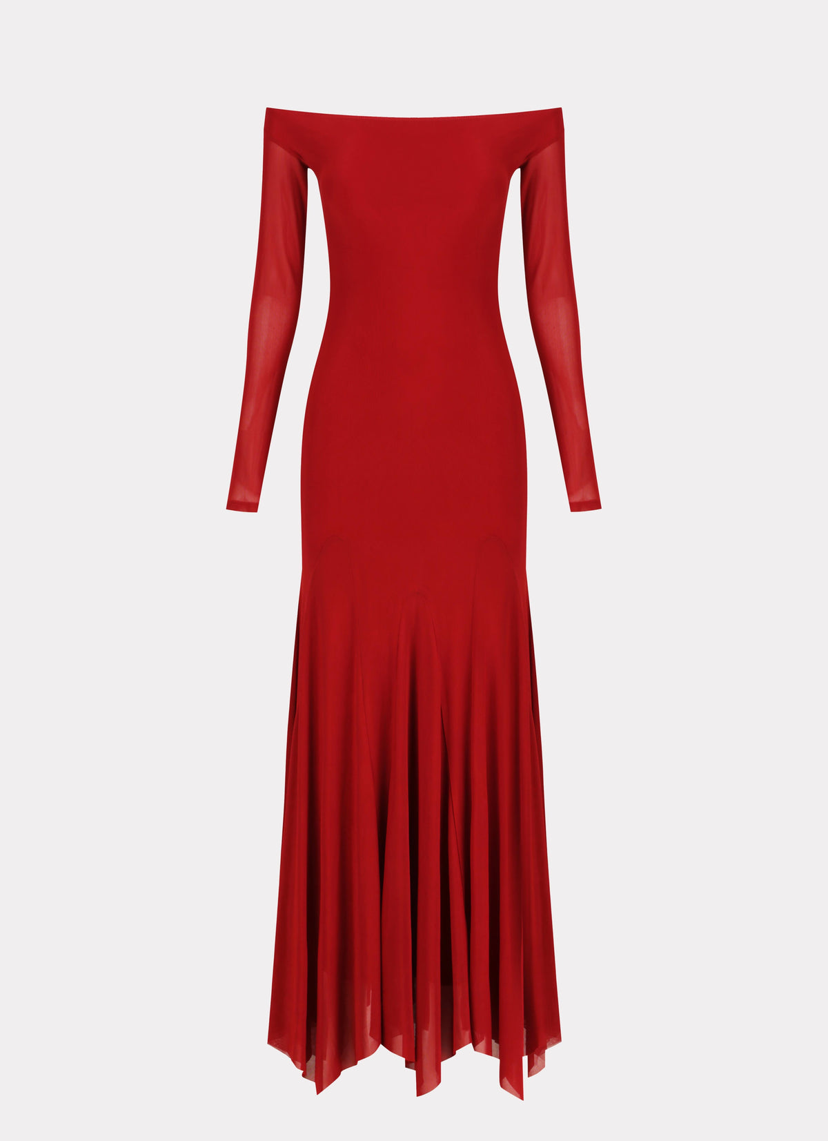Womens Maribel Maxi Dress in the colour Red in front of a light grey background