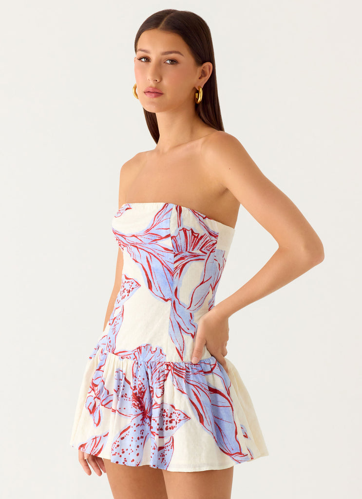 Mario Mini Dress - Purple Floral