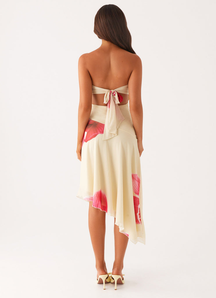 mariposa midi dress Mariposa Strapless 3D Butterfly Midi Dress | Afterpay
