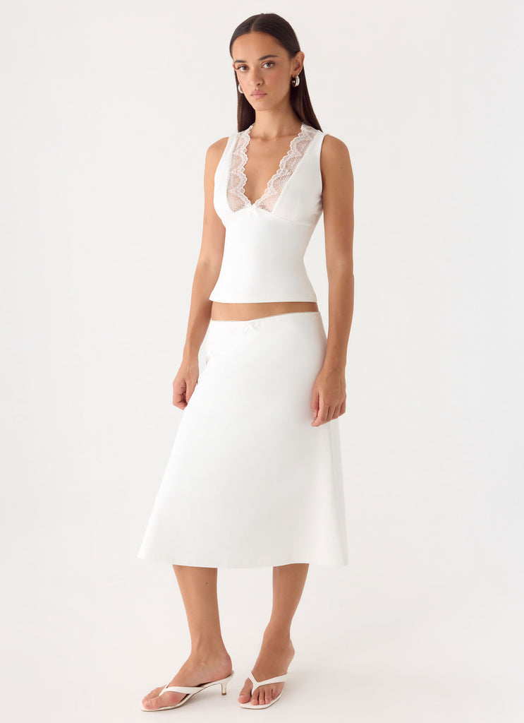 Marquas Midi Skirt - White