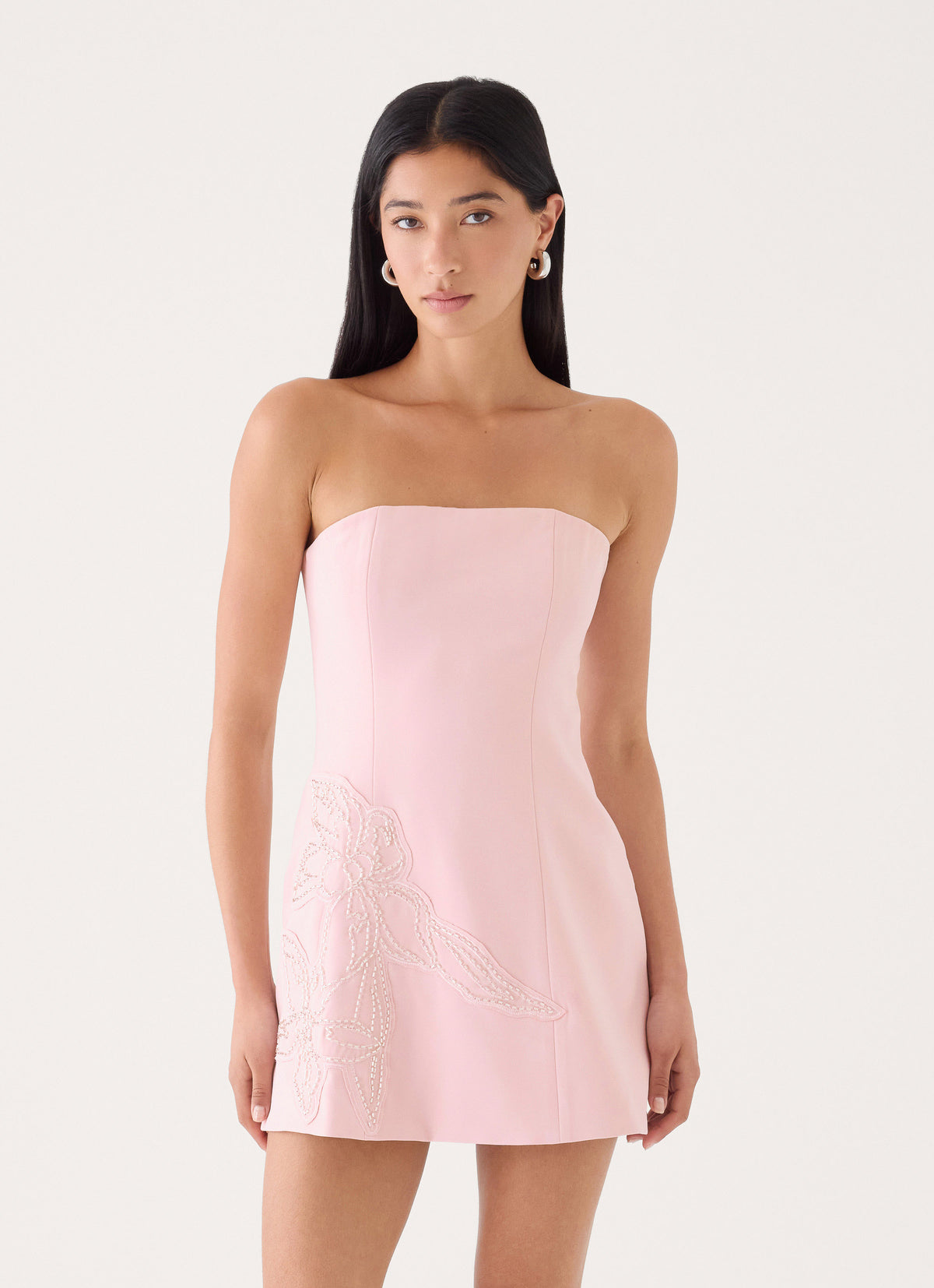 Marta Strapless Mini Dress - Soft Pink