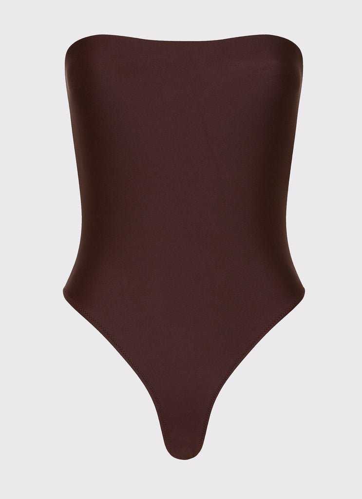 Maxine Strapless One Piece Swimsuit - Brown