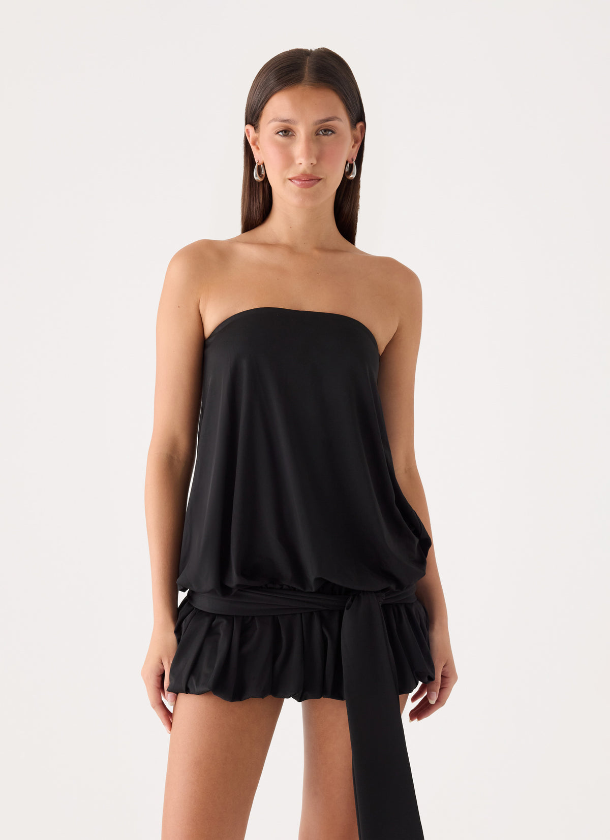 Mazie Strapless Mini Dress - Black