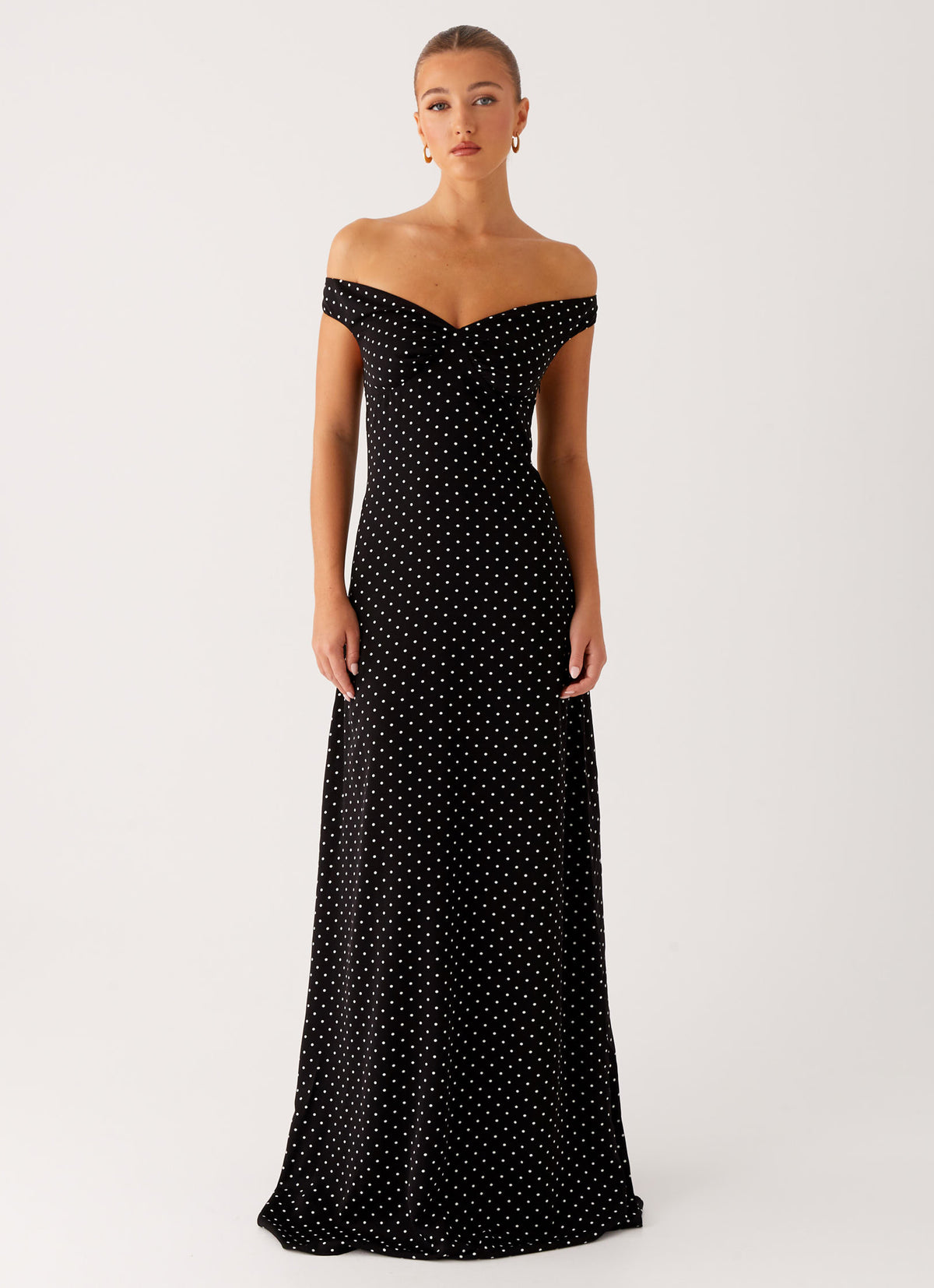 peppermayo polka dot dress Rush | Andorra Maxi Dress Peppermayo Exclusive Elevate your evening wear with the Andorra Maxi Dress Endless Romance Off Shoulder Mini