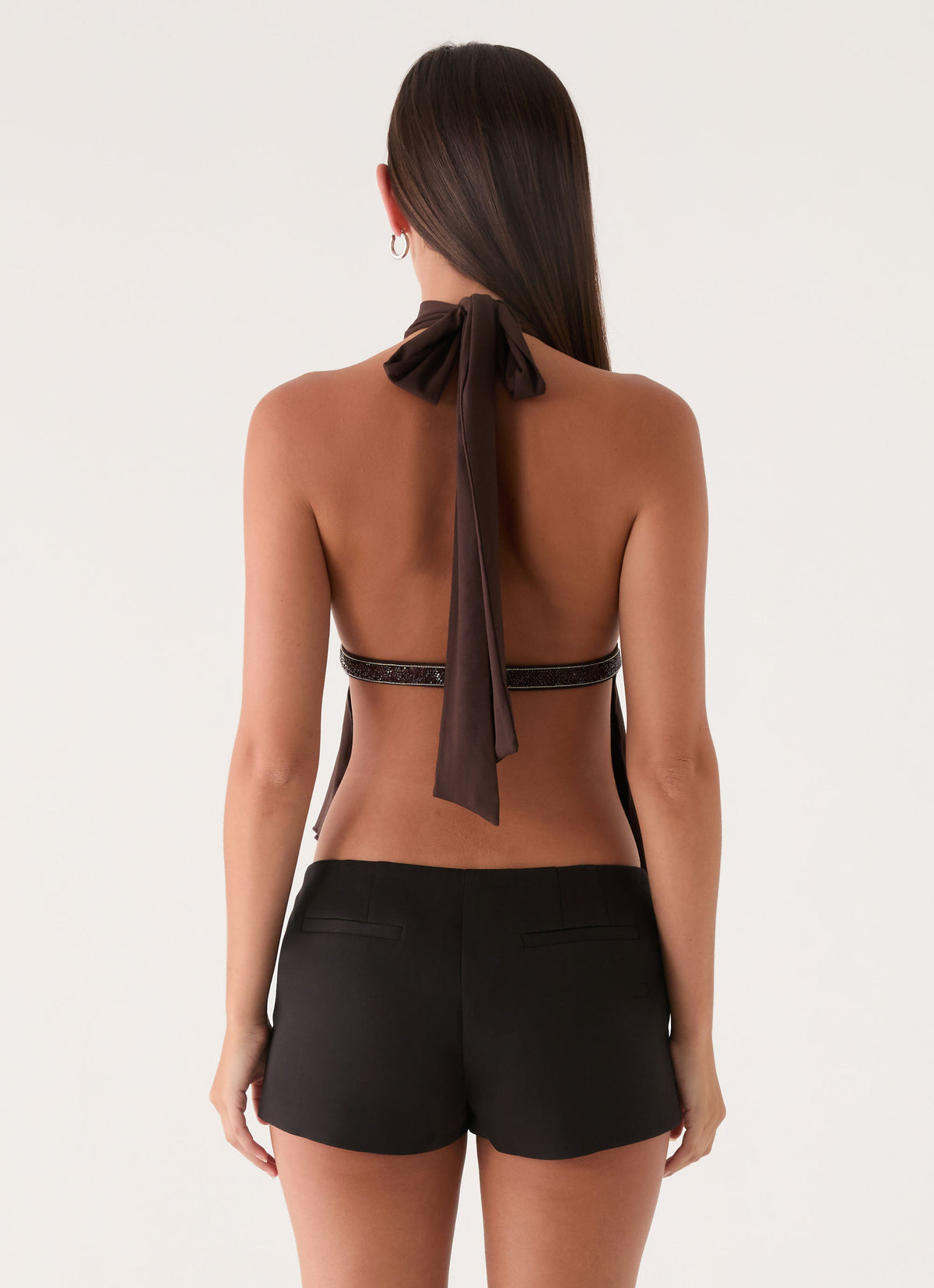 Menah Halter Top - Chocolate