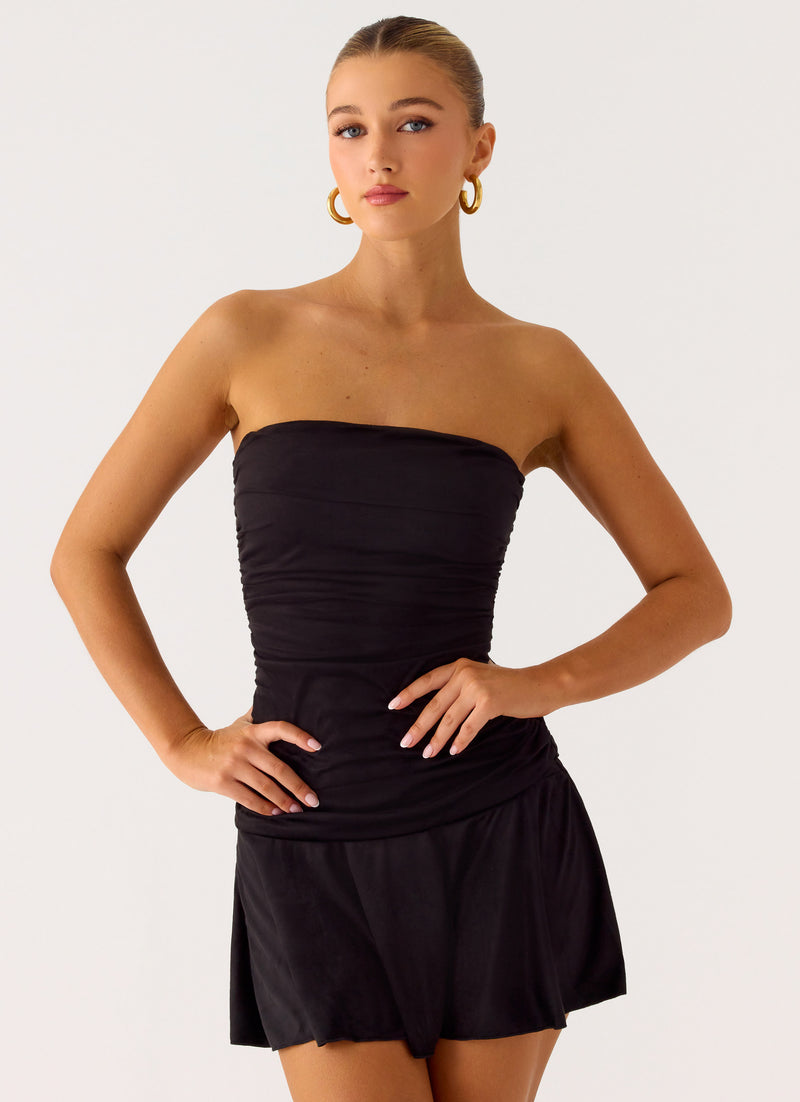 Meridella Strapless Mini Dress - Black