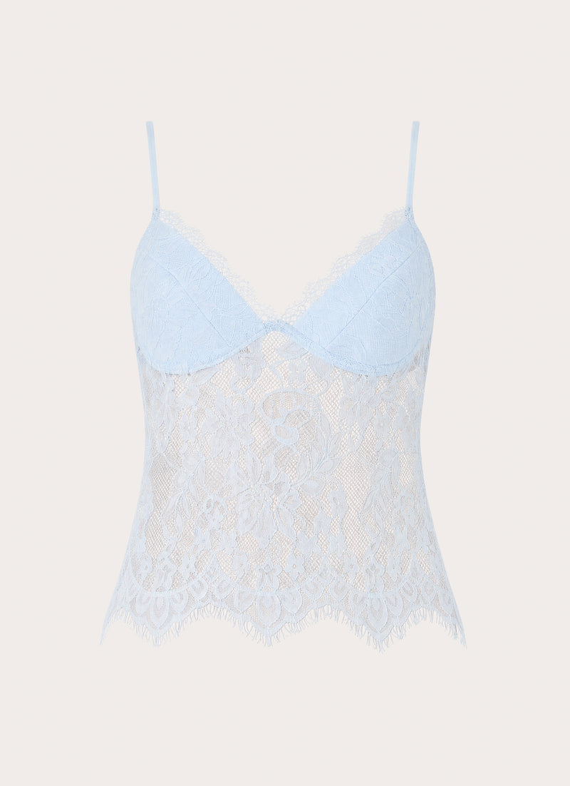 Merisso Lace Bustier Top - Blue