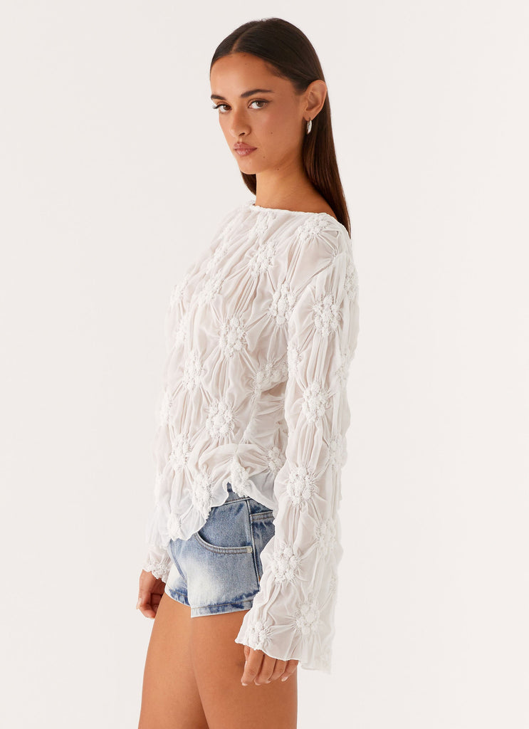 Mia Long Sleeve Top - Ivory