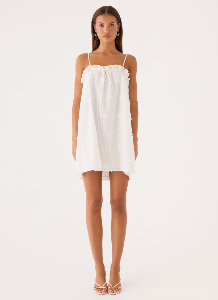 Mianna Cotton Mini Dress - White