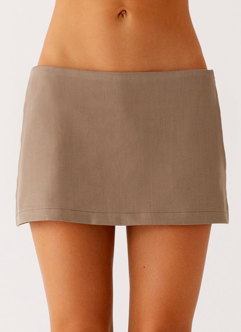 Mirna Micro Skort - Taupe Marle