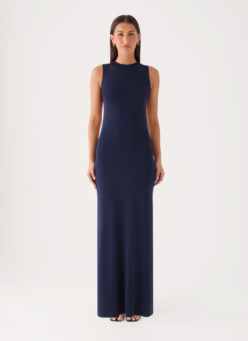 Monroe Knit Maxi Dress - Royal Blue