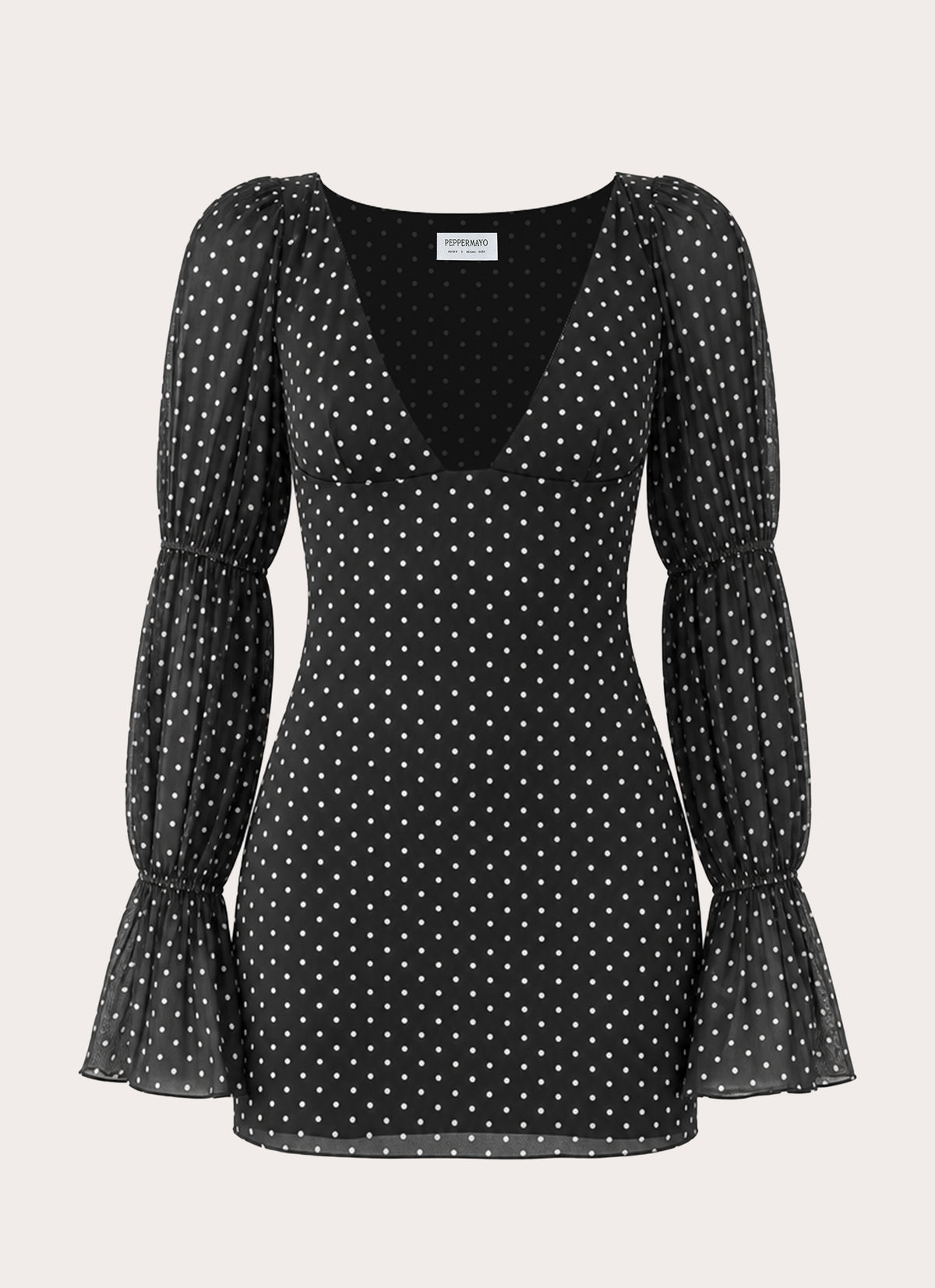 Moonlight Drive Mini Dress - Black Polka Dot