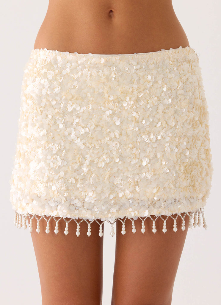 Moonlight Muse Mini Skirt - Ivory