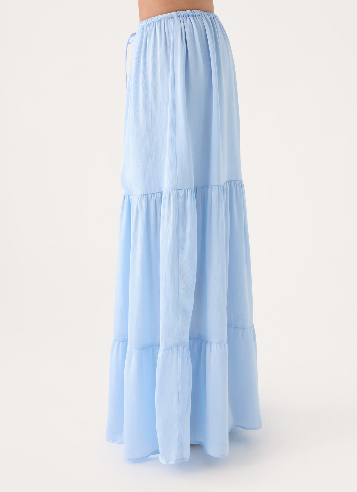 Morino Tiered Maxi Skirt - Blue