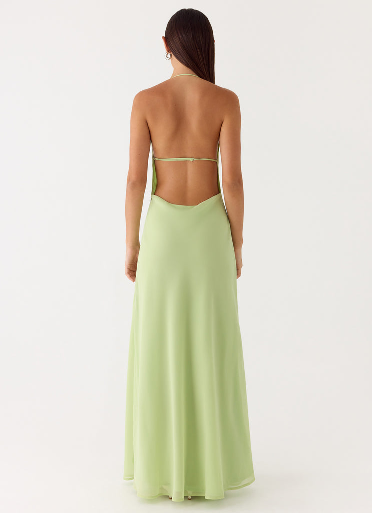 Morning Crush Cowl Maxi Dress - Lime