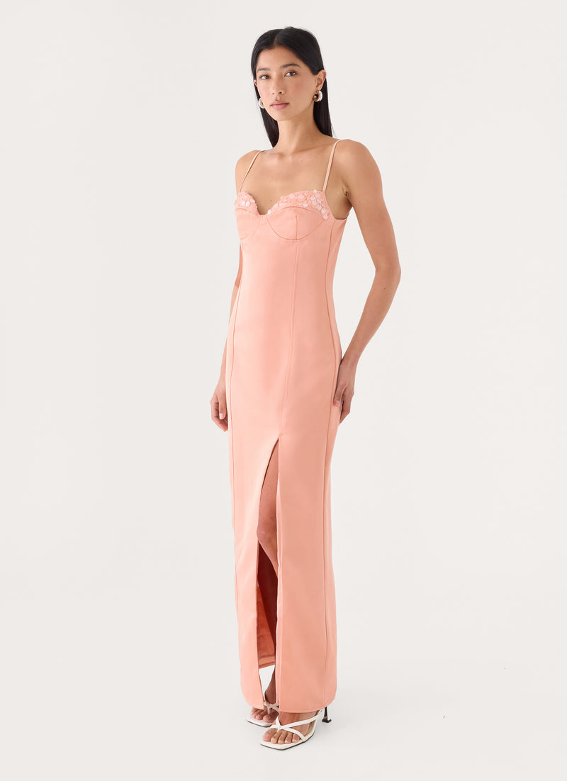 Muse Maxi Dress - Peach