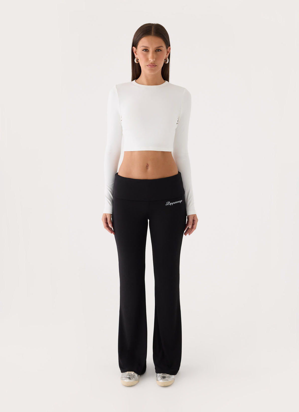 Muse Roll Waist Pants - Black