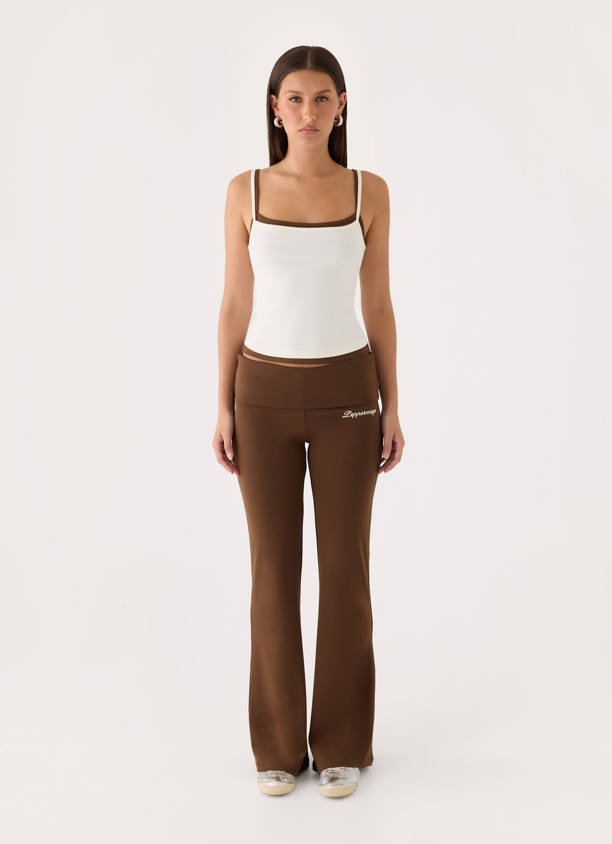 Muse Roll Waist Pants - Chocolate