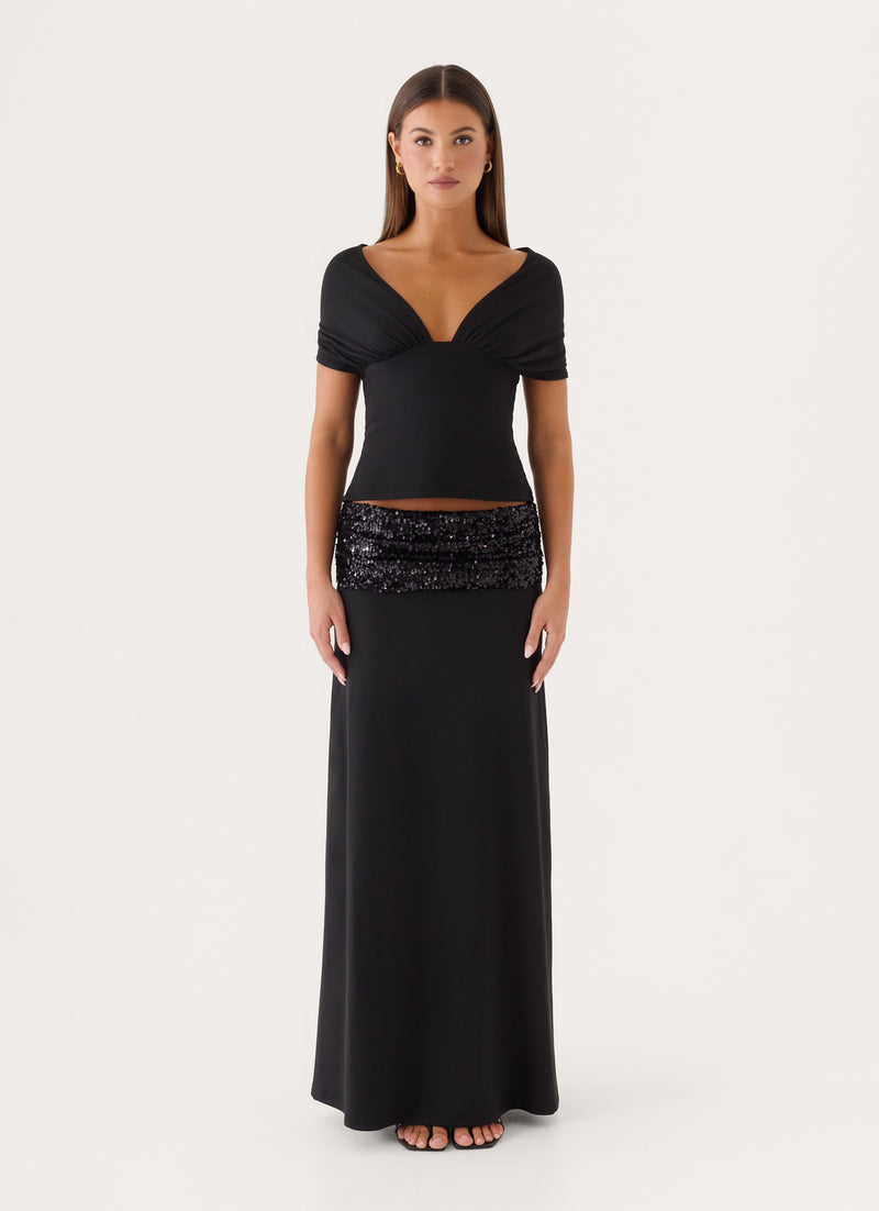 Nakeela Off Shoulder Top - Black