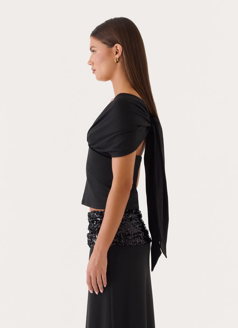 Nakeela Off Shoulder Top - Black