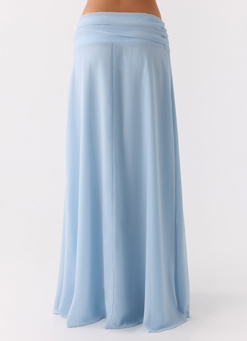 Natalya Maxi Skirt - Pale Blue