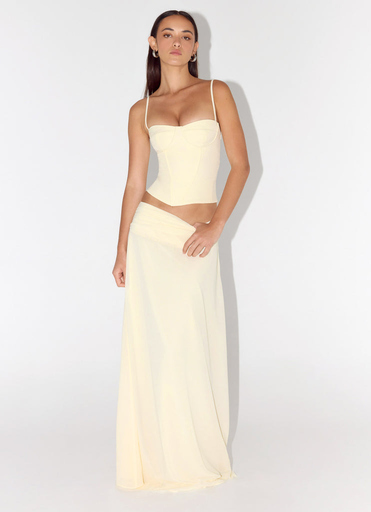 Natalya Maxi Skirt - Yellow