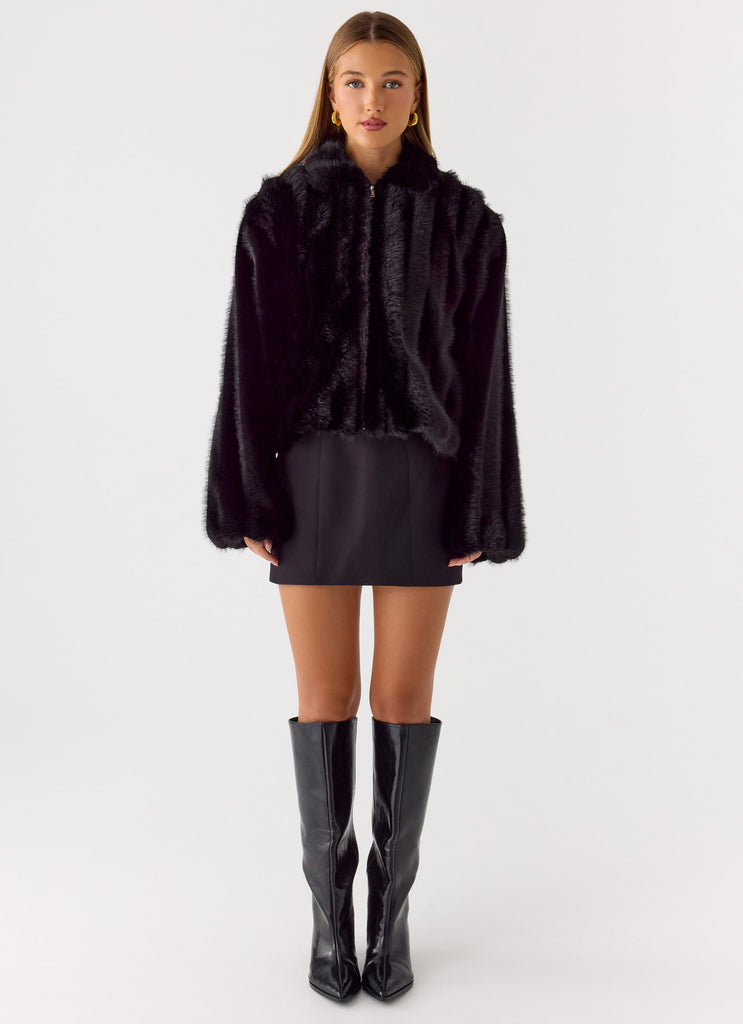 Naylor Faux Fur Jacket - Black