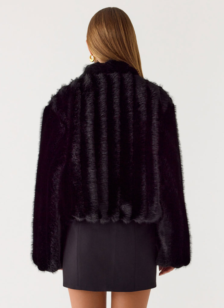 Naylor Faux Fur Jacket - Black