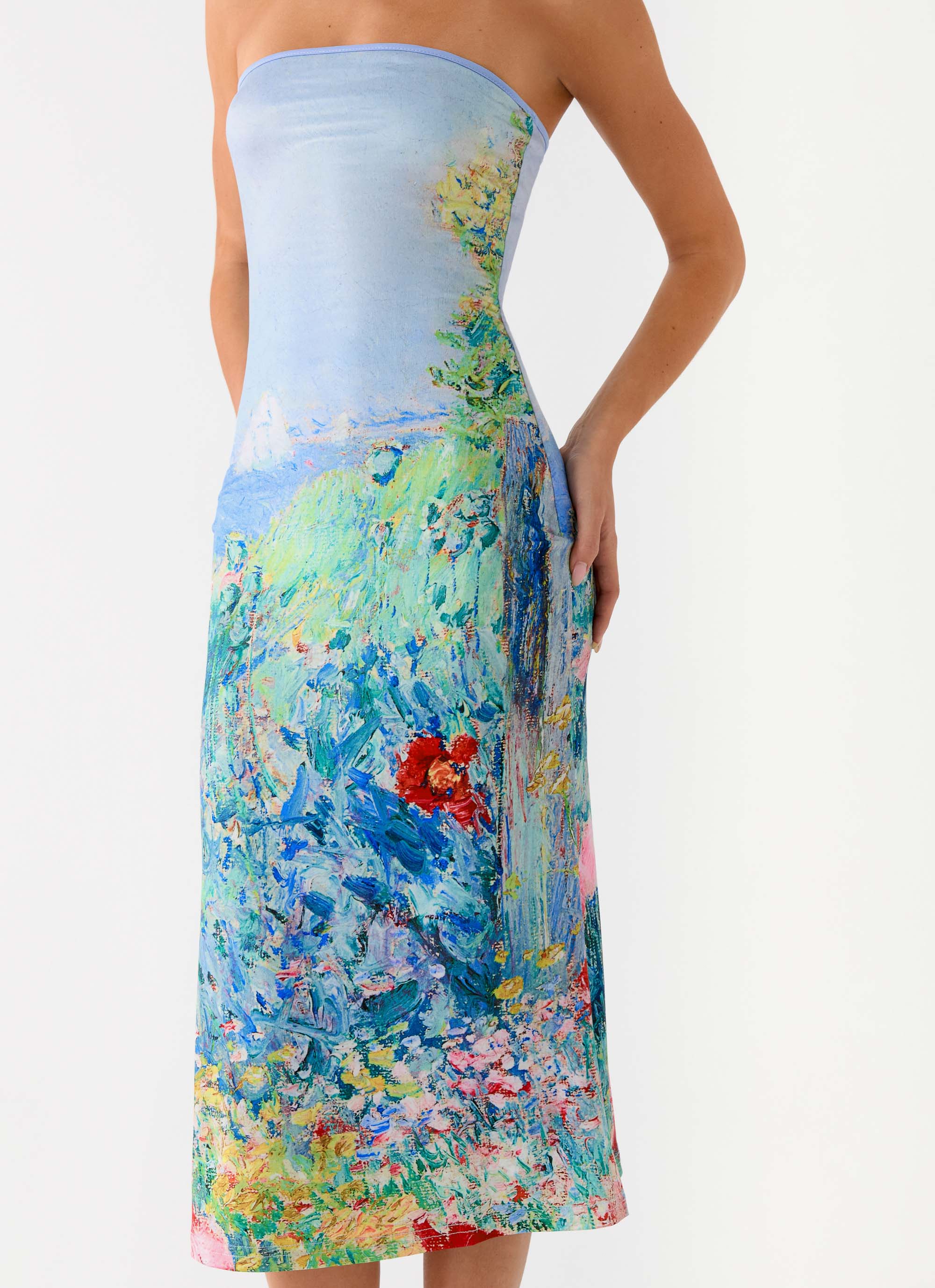 Niko Strapless Midi Dress