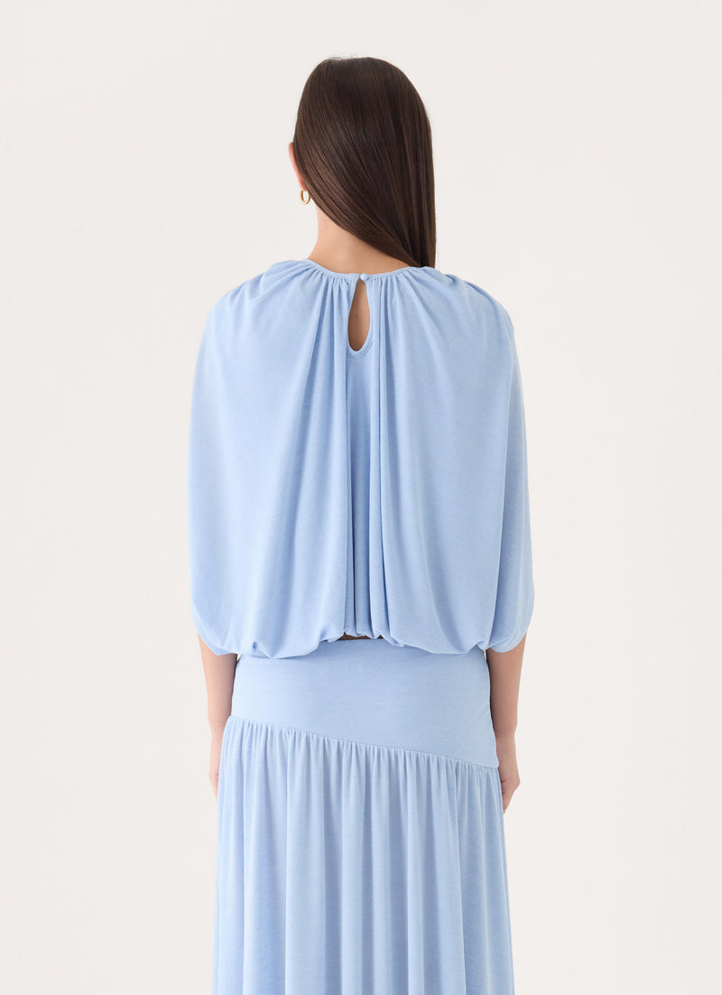 Nilima Draped Top - Blue