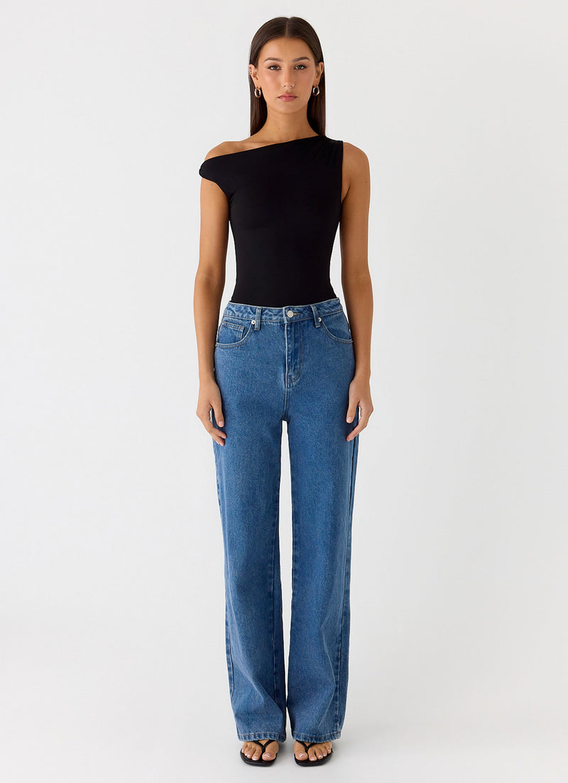 No Answer Bodysuit - Black