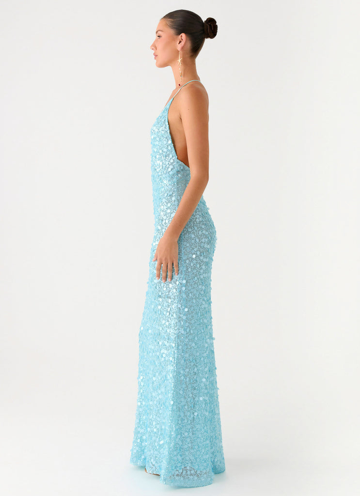 Ocean Views Sequin Maxi Dress - Blue Peppermayo Ocean Views Sequin Maxi Dress - Blue Peppermayo