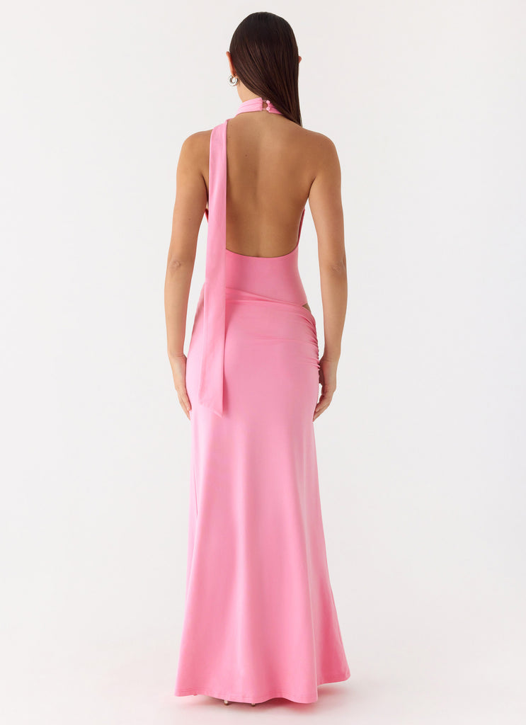 On My Way Bodysuit Maxi Dress - Pink