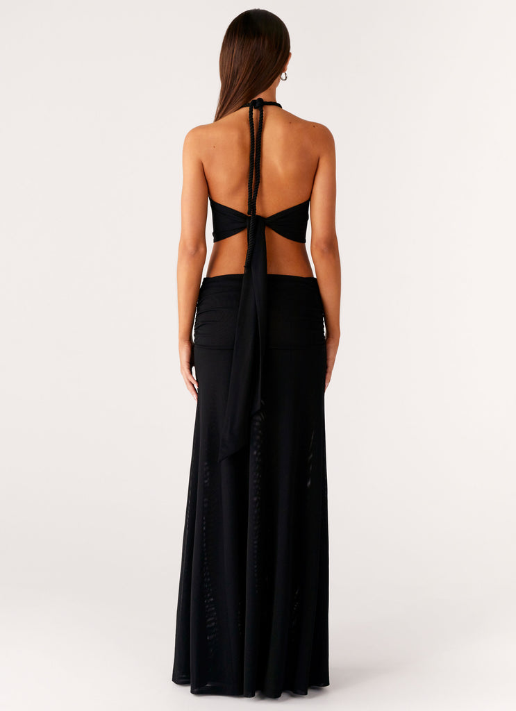high love maxi dress black Ultimate Love Satin Slip Maxi Dress Black