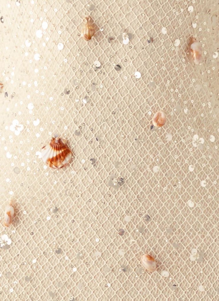 Orelli Shell Sequin Knit Maxi Dress - Ivory