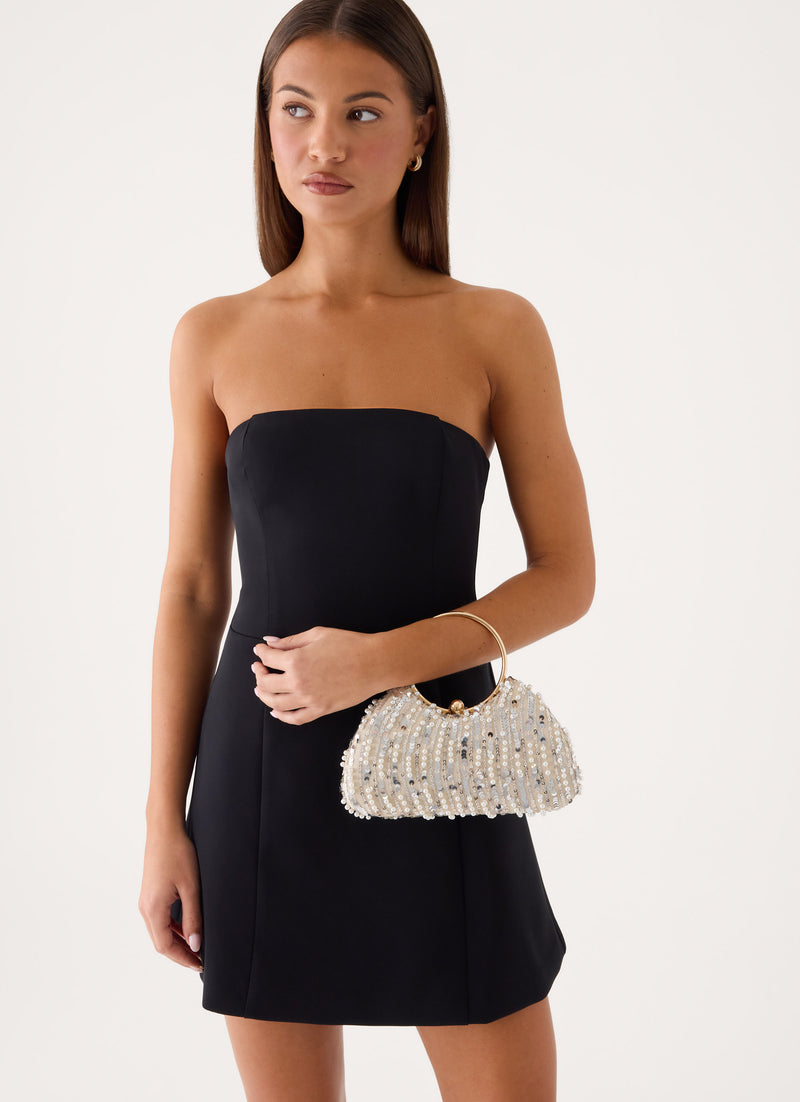 Orina Sequin Handbag - Gold Silver
