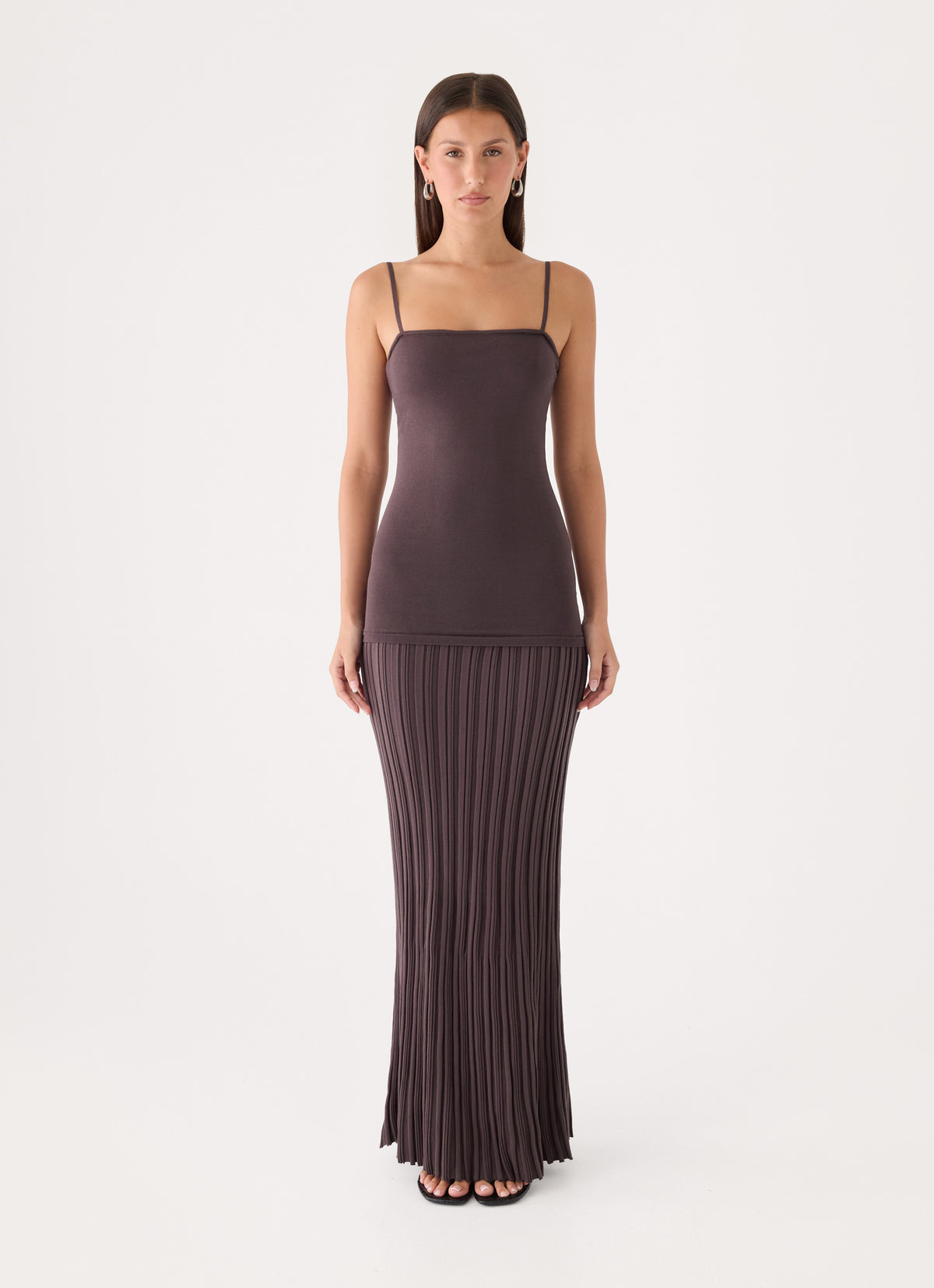 Otillie Knit Maxi Dress - Chocolate