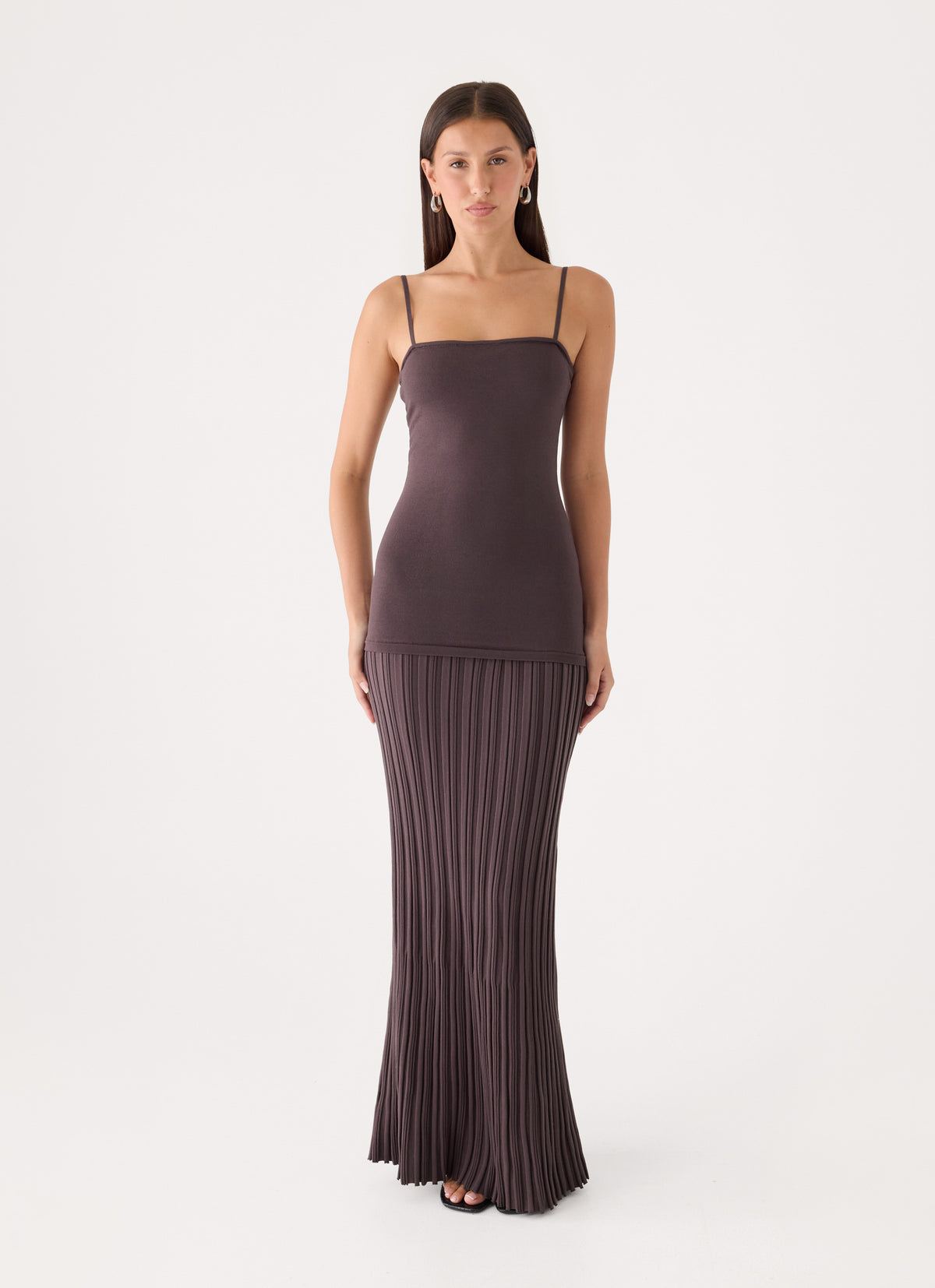 Otillie Knit Maxi Dress - Chocolate