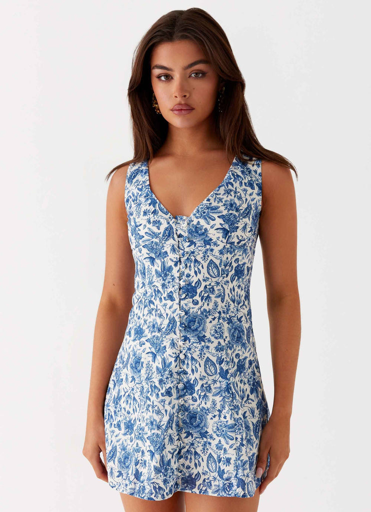 Paisley Road Mini Dress - Blue Paisley – Peppermayo