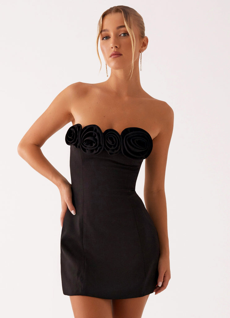 Patsie Strapless Mini Dress - Black