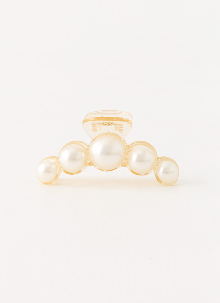 Oyster Club Claw Clip - Pearl