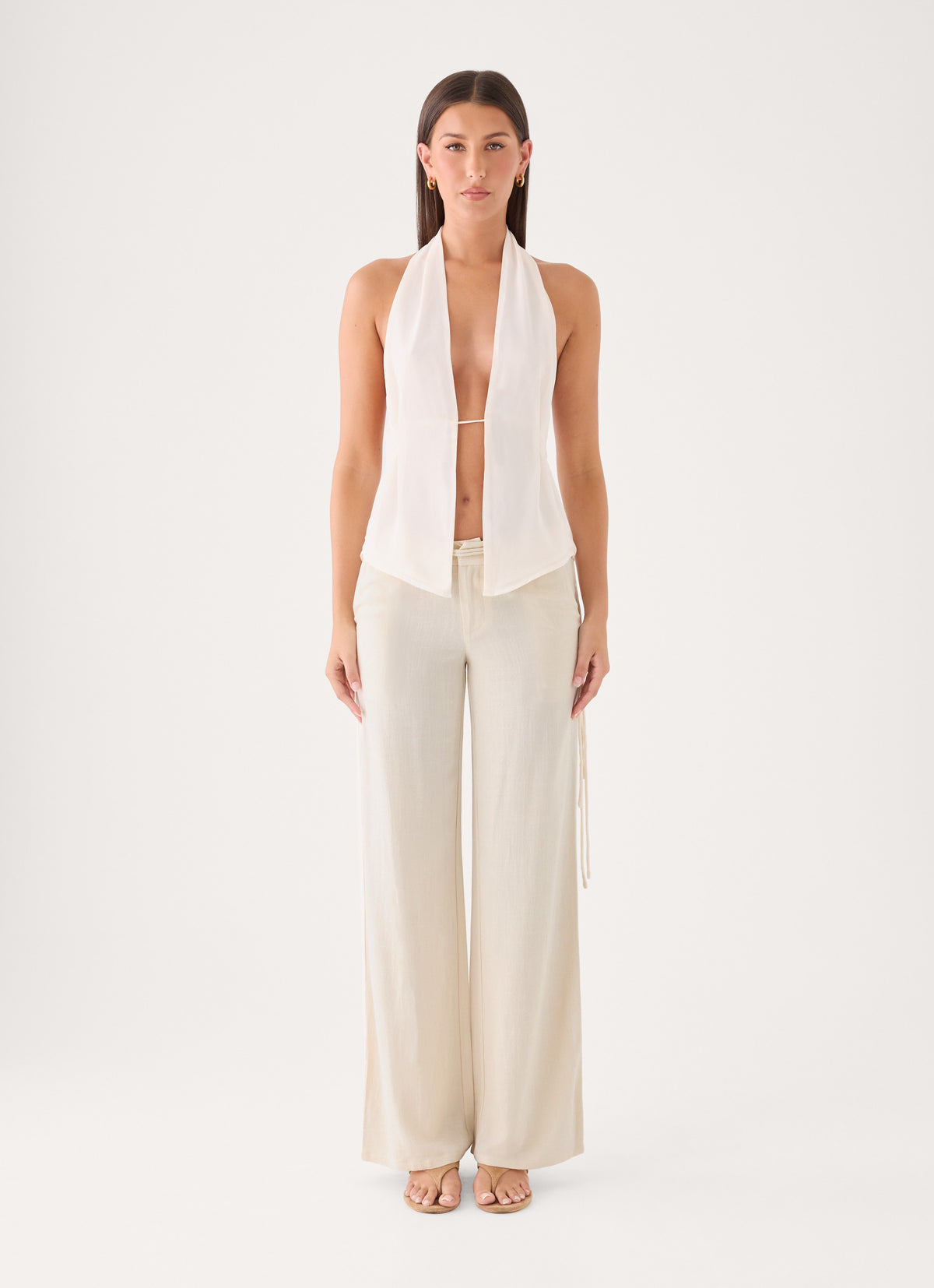Pearl Coast Linen Pant - Ivory