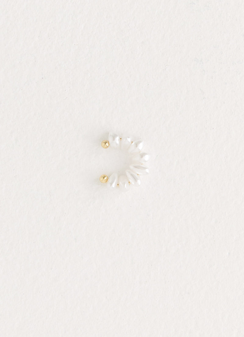 Pearl Drop Ear Cuff - Pearl