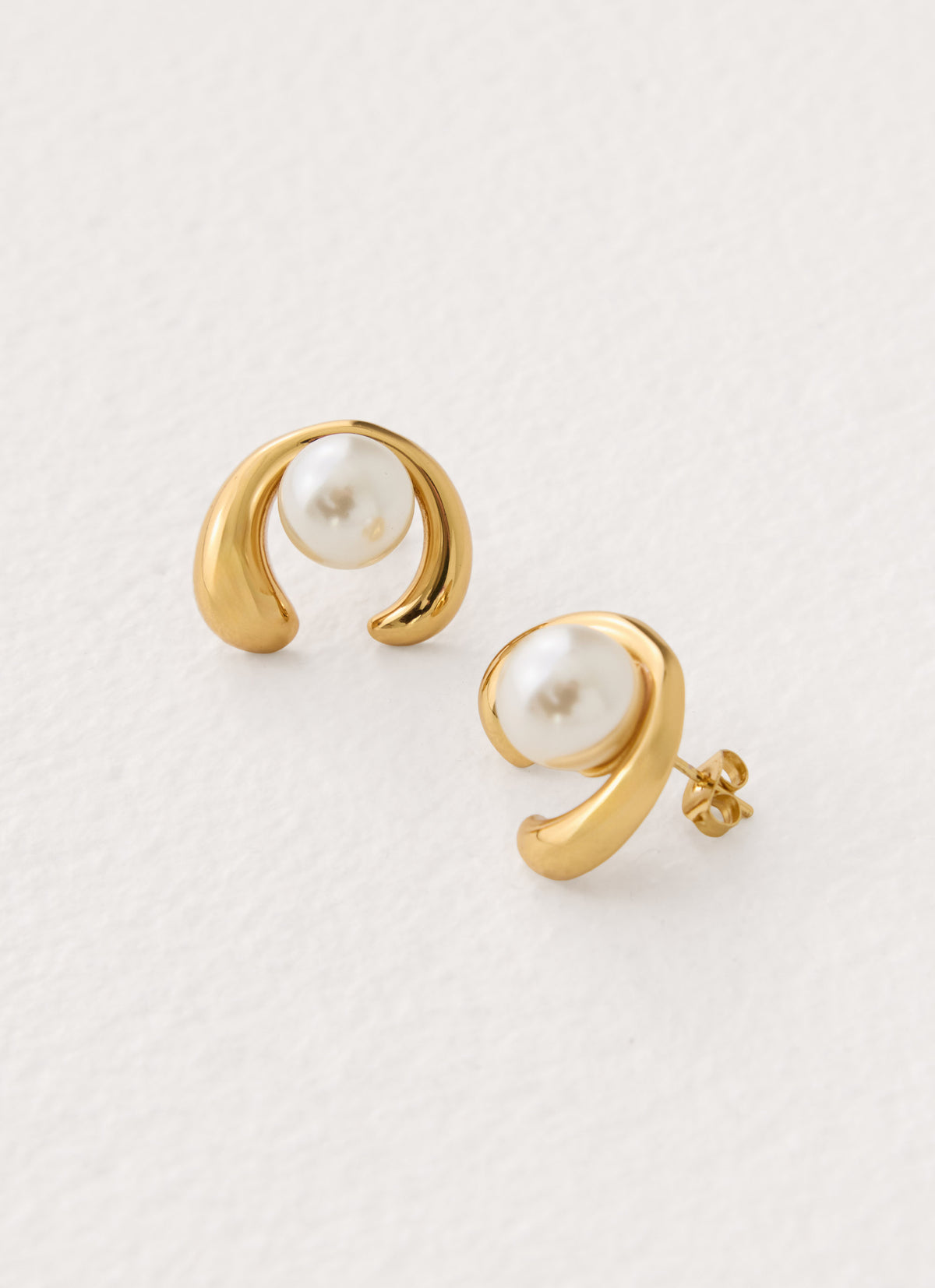 Pearl Promise Earrings - Gold Pearl