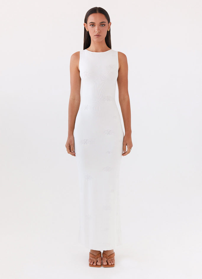 Holly Knit Maxi Dress - White