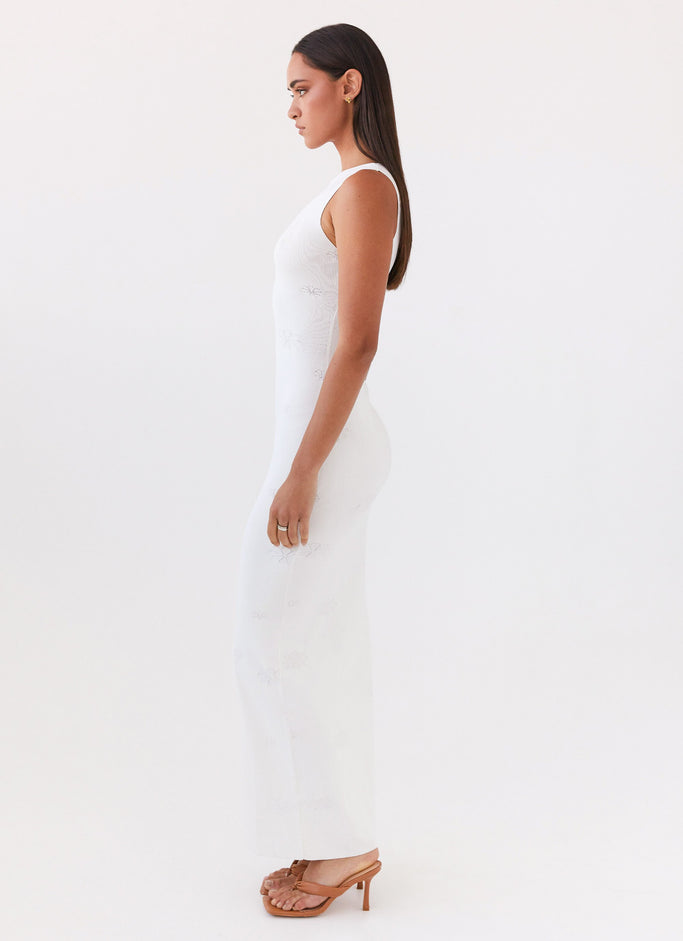 Holly Knit Maxi Dress - White