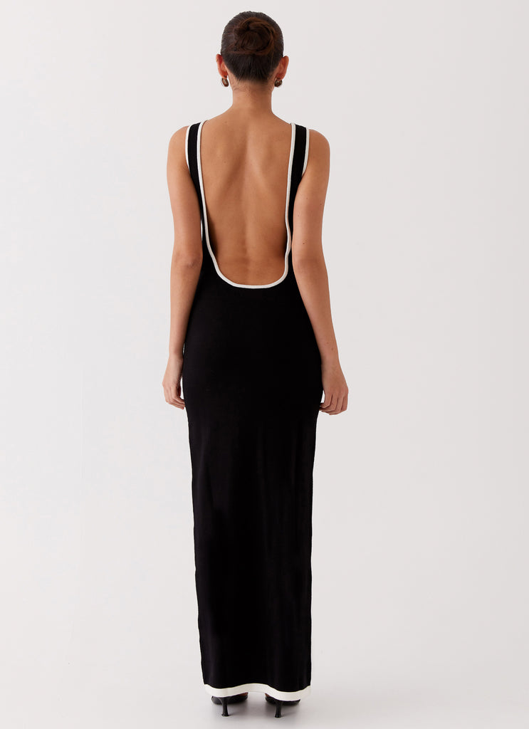 Lost In Paris Knit Maxi Dress - Black Peppermayo Lost In Paris Knit Maxi Dress - Black Peppermayo
