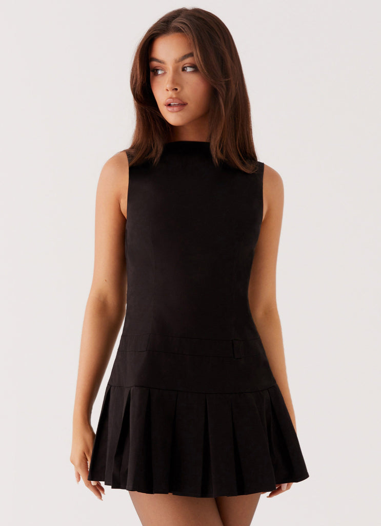 Twilight Pleated Mini Dress - Black Peppermayo Twilight Pleated Mini Dress - Black Peppermayo